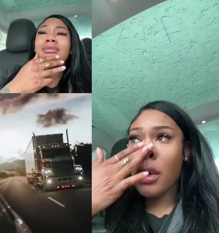 Woman got into an accident with an 18-Wheeler Semi Truck. She was saddened that no other drivers stopped to check on her, or call for help. They just drove past and went about their day. 💔📷 📷🚛
