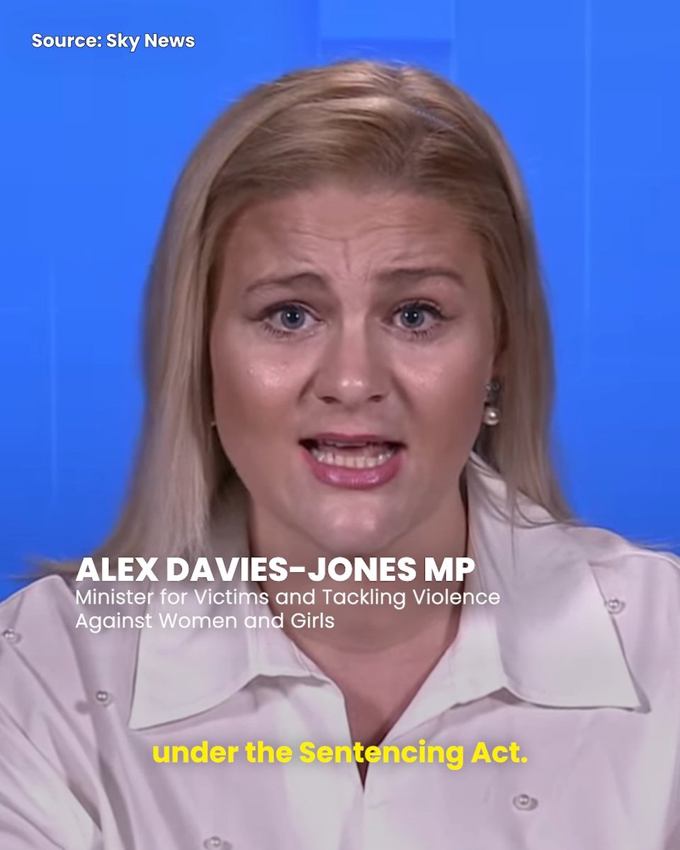 For too long, victims weren't at the heart of the justice system. We're changing that. More offences are blocked from sentencing changes, and we're introducing strict monitoring on release to keep victims and the public safe. Hear from Victims Minister Alex Davies-Jones MP ⬇️
