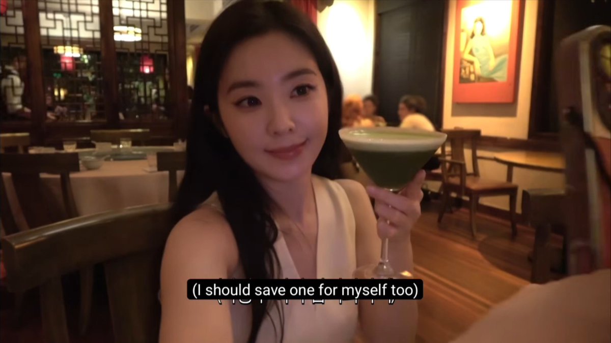 Irene with her basil cocktail 🍸 #IRENE #아이린 #RedVelvet Red Velvet
