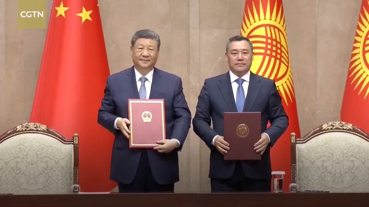 Chinese President #XiJinping, Kyrgyz president sign treaty on permanent good-neighborliness, friendship and cooperation #SCO2026 More: