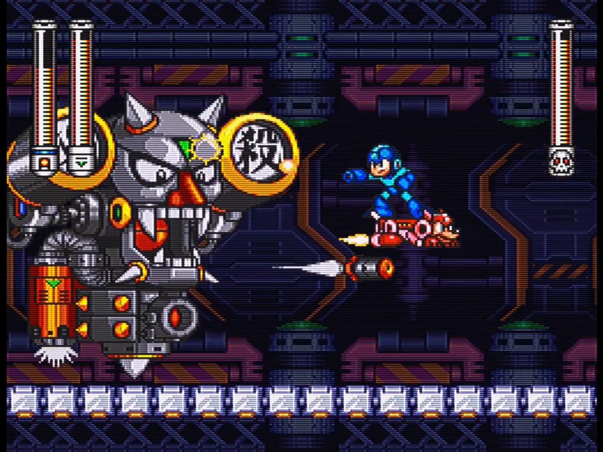 I'm not sure if they ever intended you to use the Rush Jet against HannyaNED in Mega Man 7, but it's how I always liked to handle this fight. It feels incredibly epic to be flying ahead of him, constantly adjusting your height and timing your shots to hit his eyes. #RetroGaming