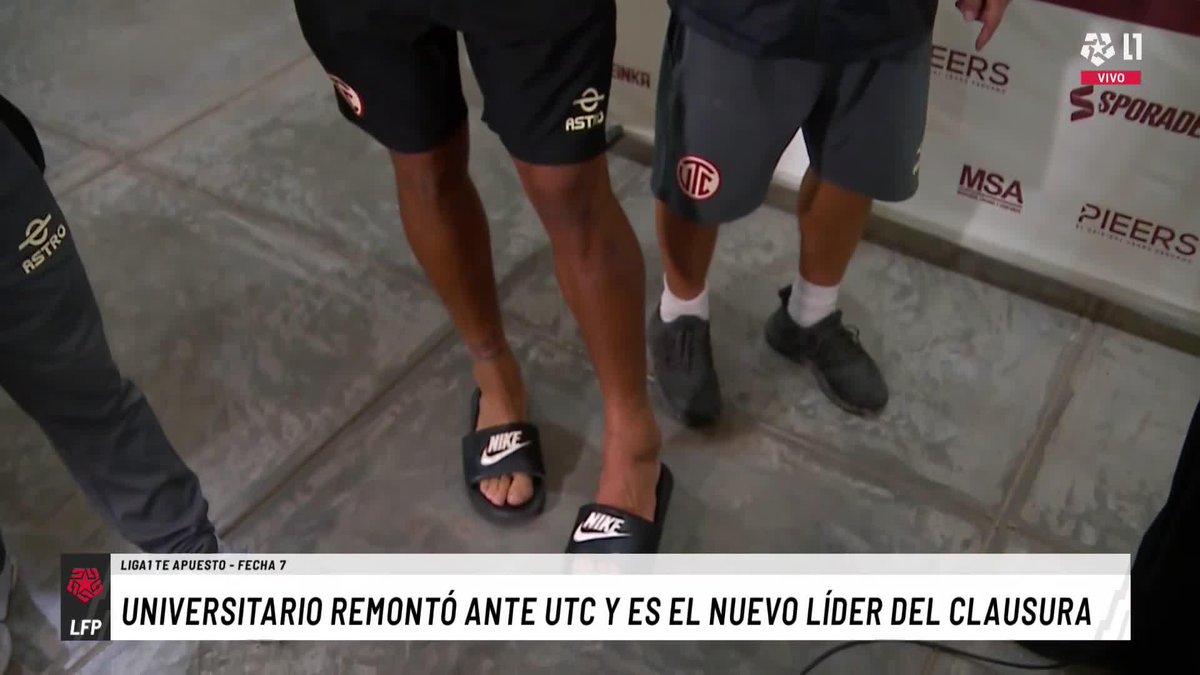 🎙️Bruno Duarte, jugador de UTC, indica que Williams Riveros le ocasiona una falta: "MIRA CÓMO TENGO EL TOBILLO, OJALÁ NO SEA NADA GRAVE". #UTC 2-4 #Universitario 📺 Conoce cómo ver L1MAX en vivo 👉 #Liga1 #TorneoClausuraXL1MAX
