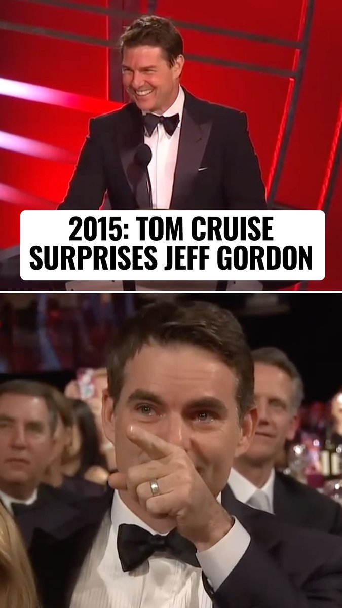 "Transcendence... few reach it. He did." 🏁 Tom Cruise honoring Jeff Gordon in 2015 hits different now that a Days of Thunder sequel is happening!