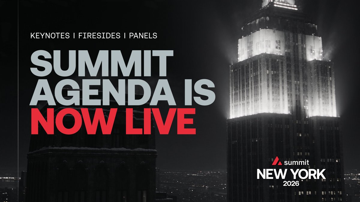 Avalanche Summit NYC’s agenda is LIVE Here’s some of what we’re getting into: Global finance is moving onchain. Banks, asset managers, fintechs and builders are coming together to talk tokenization, stablecoins, payments, and what it actually takes to bring more of the financial system onchain. Blockchain is becoming business infrastructure. From global enterprises to governments, hear from the people putting blockchain to work in the real world, what’s already working, and why they’re choosing blockchain. Build something people actually want. Founders across consumer, AI, DeFi, and beyond get into the products they’re building, the lessons they learned getting there, and where they see the biggest opportunities ahead. The rules are changing. Policymakers, industry leaders, and operators unpack where regulation is headed and what a new era of policy could mean for builders and businesses. What’s next for Avalanche. New tech, new products, new ideas, and a look at where Avalanche goes from here with the people building it. And that’s a very small piece of two packed days of the most important Avalanche Summit yet. See you in The Big Apple, September 16–17. Full agenda ↓