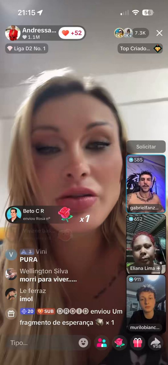 e eu que fiz live com a Urach ontem do nada kkkkk