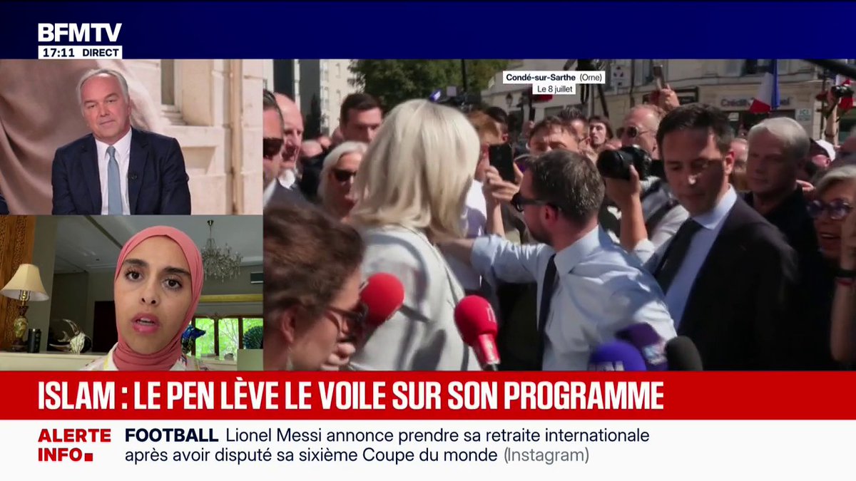 Le RN veut sanctionner le voile dans l'espace public: "Je pense que les Français ont d'autres priorités en tête en termes de problématique", déclare Sara El Attar, conférencière