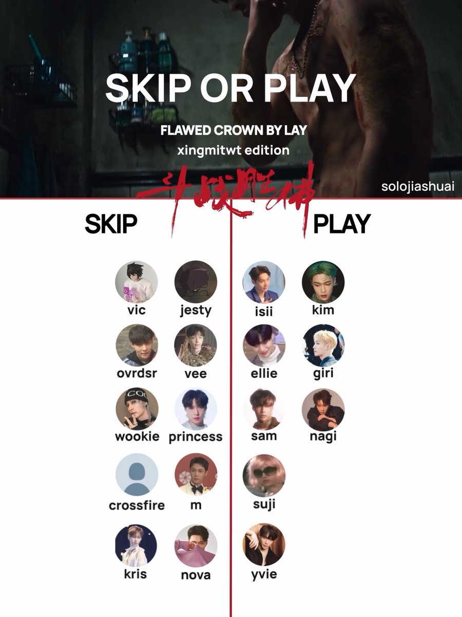 SKIP OR PLAY: Flawed Crown by LAY xingmitwt edition 🪷 #yixing #layzhang #stantwt #cpop