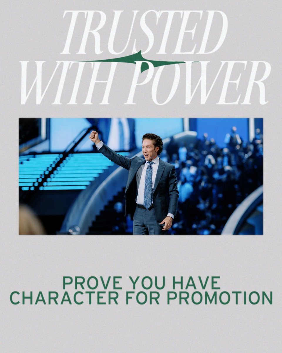 In Romans 12, it says, “Never overcome evil with evil. But overcome evil with good.” If you’ll be good to those who were not good to you, you are passing the test. This is not easy, but you have the grace to do it. Listen to this message from Joel! "Trusted with Power":