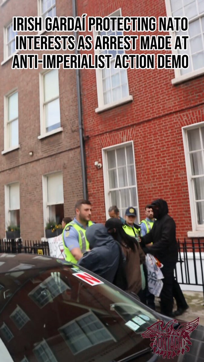 "A Republican Activist has been arrested in Dublin today by the free state political police as Republicans and others confront the presence of an unwanted NATO terrorist. NATO has no right to be in Ireland! " said Anti-Imperialist Action Ireland in a statement.