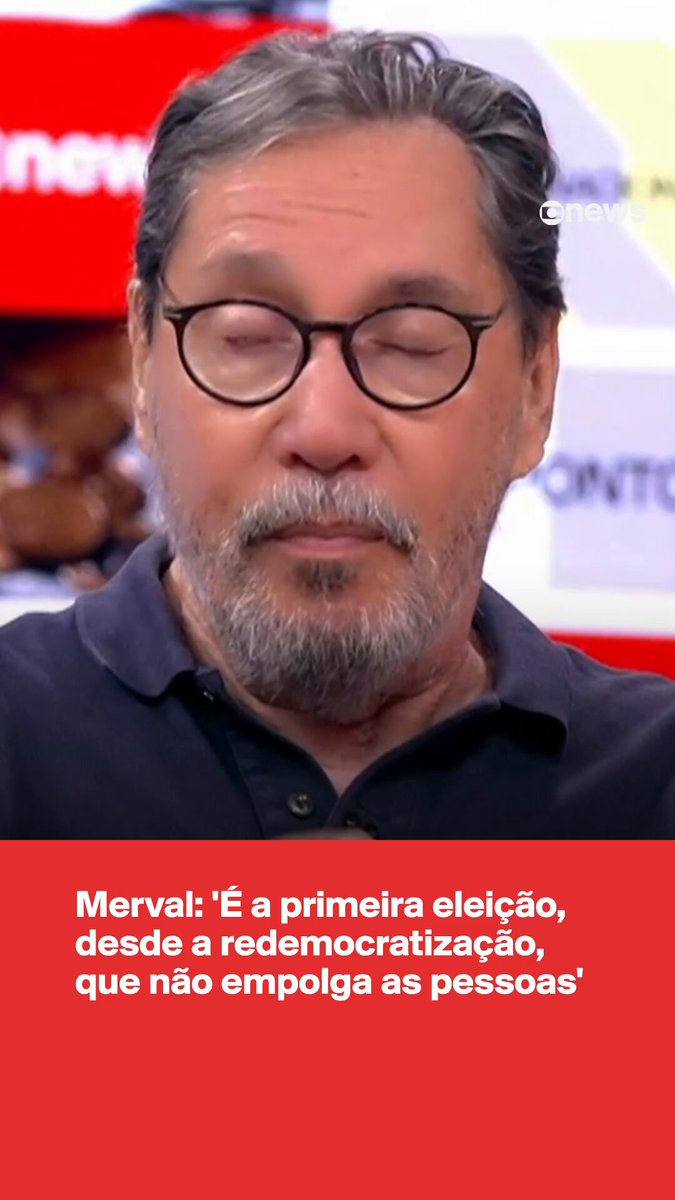 "É a primeira eleição, desde a redemocratização, que não empolga as pessoas", diz Merval Pereira. ➡️ #Estúdioi - de segunda a sexta, às 13h, na #GloboNews. Assista na TV e no globoplay