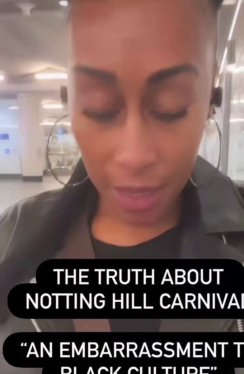 “As a Black Person I’m embarrassed &amp; ashamed of Notting Hill Carnival” “Notting Hill Carnival is an embarrassment to black culture - because of what happens on those streets” “I won’t be going there for the food - because it’s probably Halal”