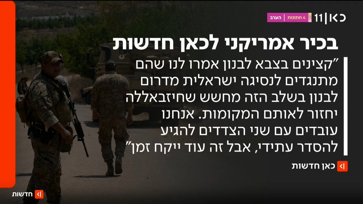 חודש וחצי לתוך הפיילוט בלבנון - בישראל מאוכזבים מתפקוד צבא לבנון. בכיר אמריקני ל-איתי בלומנטל 🇮🇱 Itay Blumental: "קצינים לבנונים מתנגדים לנסיגה ישראלית מחשש שחיזבאללה ישוב לאזור" #מהדורתכאןחדשות עם טל ברמן Tal Berman
