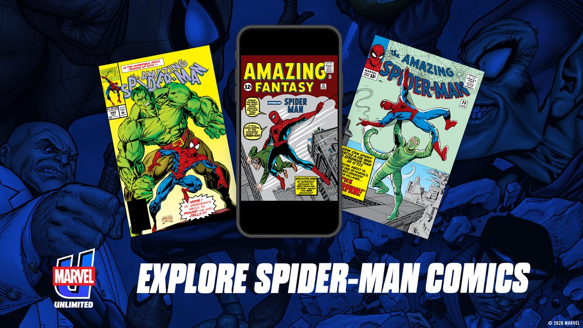 Your next Spider-Man story starts here. Explore every era, iconic team-up, and sinister foe on Marvel Unlimited. Start your free trial today. Auto-renewal and other terms apply.