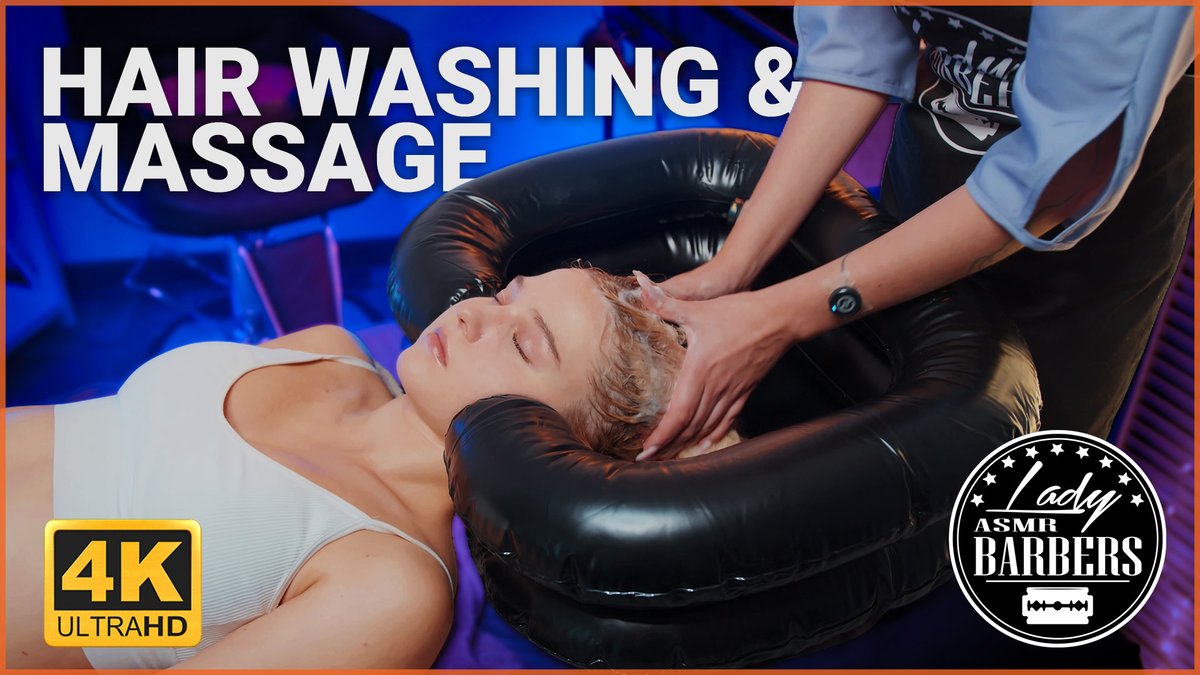 A head spa session with Sandy = instant calm 😌 Full ASMR relaxation. #ASMR #LadyBarber #HeadSpa #BarberMassage #Relaxation
