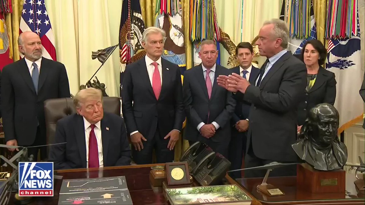 "I didn't want to fire a Kennedy." President Trump jokes with Secretary Kennedy about the pressure he put on him to secure the deal to lower drug prices. RFK Jr. says the president was calling him "at every hour of the day" and made it clear their jobs depended on his success. TRUMP: "The thought of firing this guy, I wasn't going to do that." RFK JR: "They were very, very emotional conversations. Let me put it that way."