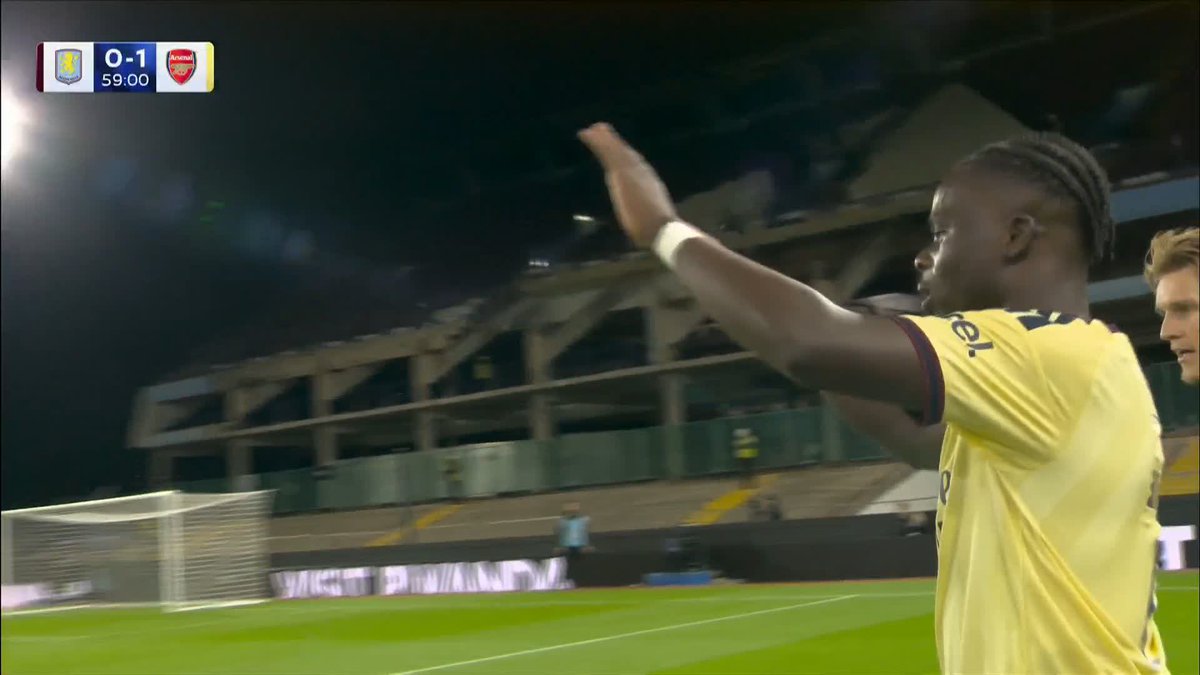 "It's a brilliant goal, it really is" 👏 Bukayo Saka gives Arsenal the lead at Villa Park!