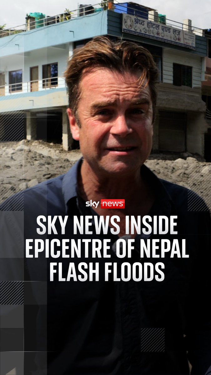 'It's more like an inland tsunami': Sky's John Sparks is in one of the worst-hit areas in Nepal, where he described the scenes on the ground as a 'whirl of chaos and confusion'. 🔗Follow latest updates from Nepal: