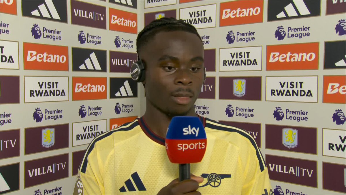 "One goal is normally enough for us because we're so solid at the back" Bukayo Saka reacts to Arsenal's 1-0 win at Aston Villa 👊