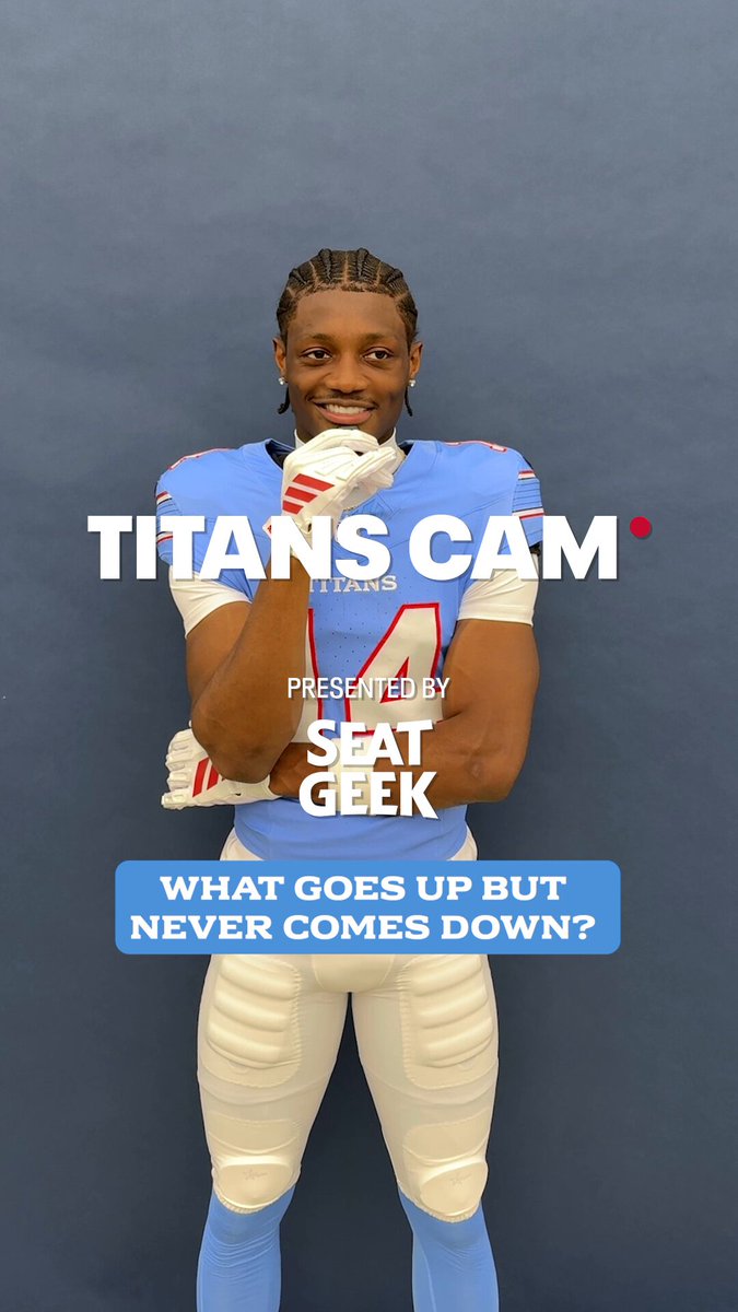 What goes up, but never comes down? 🧠 📹 Titans Cam presented by SeatGeek