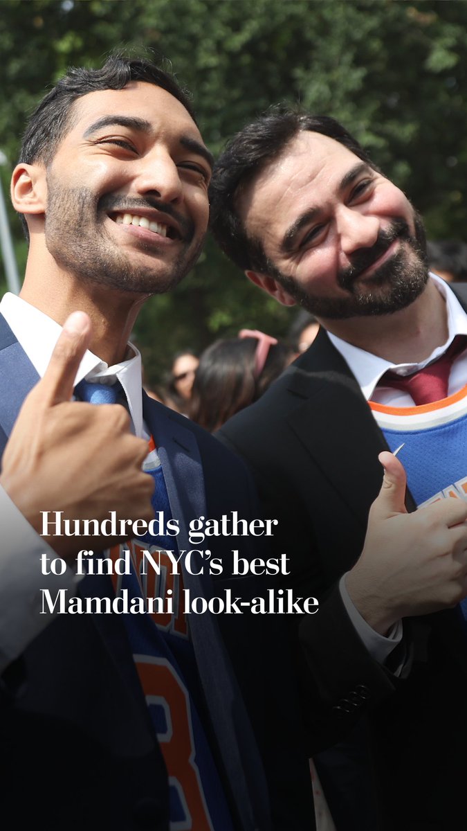 Hundreds of people gathered near New York City’s Washington Square Park to judge a Mayor Zohran Mamdani look-alike contest. The winner, Amadeo Fusca, was the crowd favorite.
