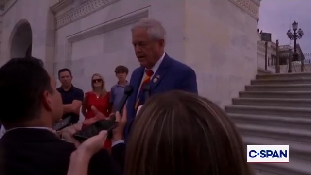 .Rep. Ralph Norman (R-SC) speaks to reporters following his Senate primary loss to Darline Graham, criticizing President Trump's involvement in the race, calling it "shocking."