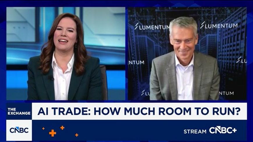 The data center buildout is creating new growth opportunities for optical connectivity. In this CNBC interview, Lumentum CEO Michael Hurlston discusses two of those drivers: scale-across and the transition from copper to optical connectivity. ▶️