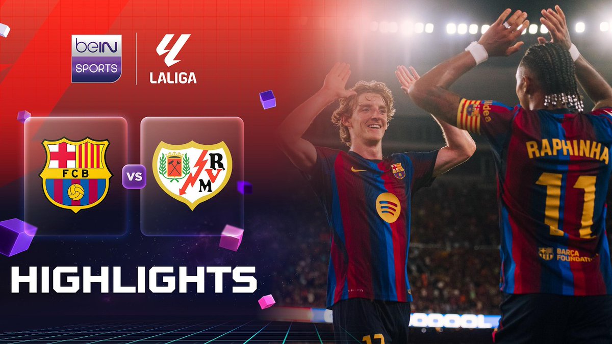 Barcelona 5-2 Rayo Vallecano Barcelona Hansi Flick 2026/27 3 Games Laliga 3 Win 12 Gol 🔥🔥 Raphinha 5 Gol ⚽️⚽️⚽️⚽️⚽️ Fermin Lopez 3 Gol⚽️⚽️⚽️ Lamine Yamal 2 Gol⚽️⚽️ Anthony Gordon 3 Assist🅰️🅰️🅰️ Xavi Espart 2 Assist🅰️🅰️ Anjay Aura Back To Back To Back Kuat Banget