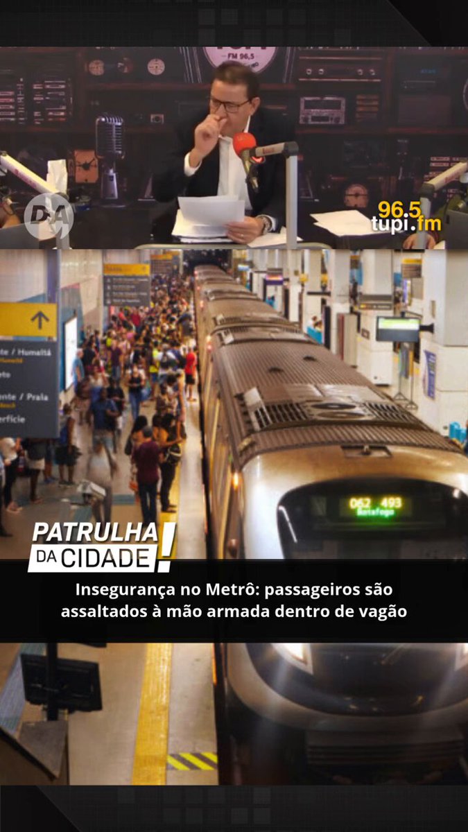 Passageiros foram vítimas de um assalto à mão armada na sexta-feira a noite em uma composição do MetrôRio , perdendo os pertences como celulares e documentos.