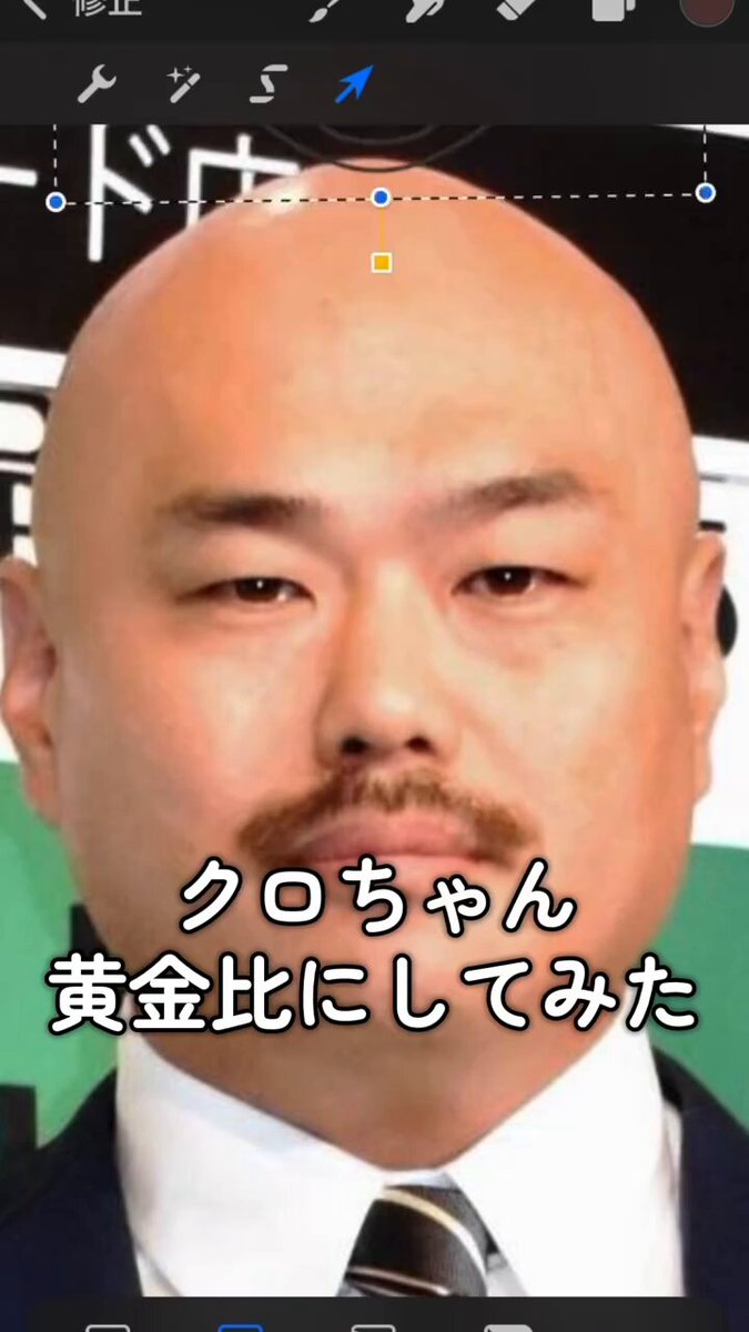 クロちゃんの顔面を 黄金比に加工してみたらイケメンすぎた…。
