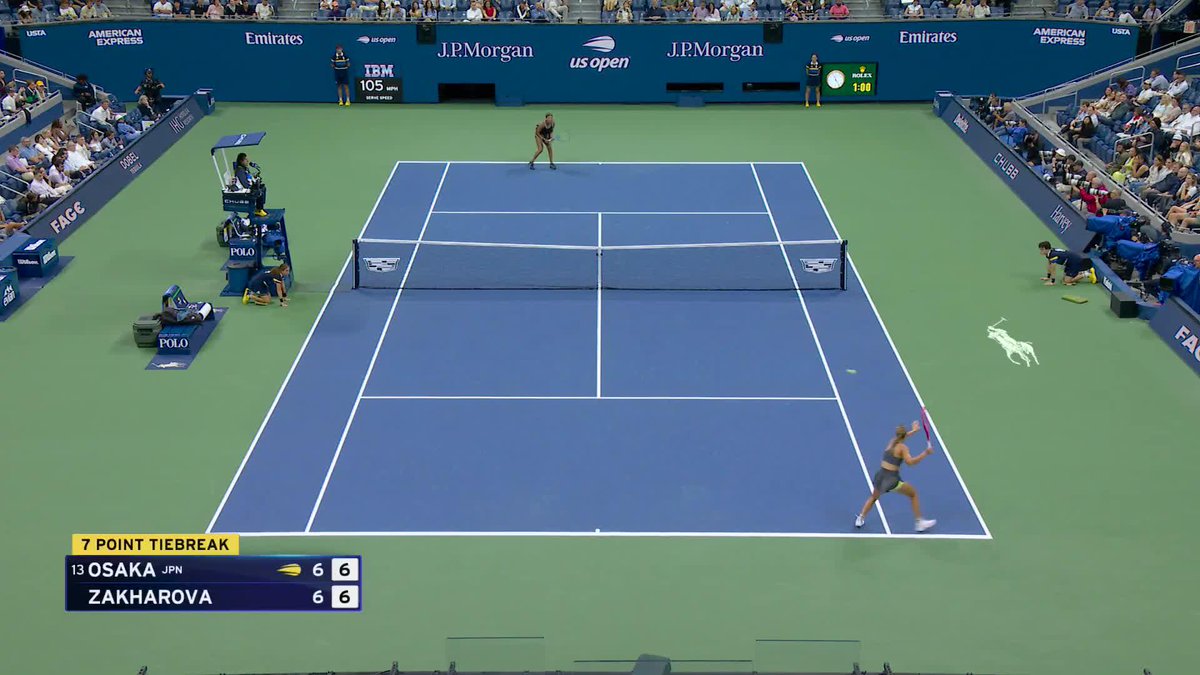 Naomi Osaka holds on to win a roller coaster first set! 🎢