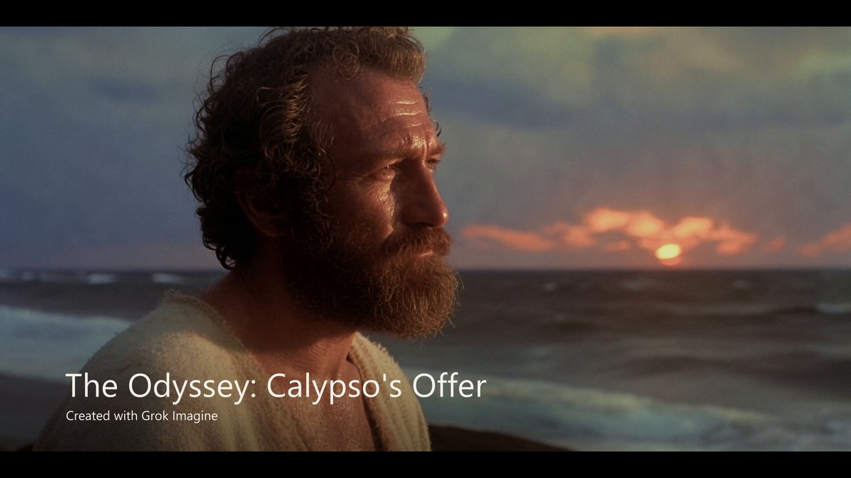 The Odyssey - Calypso's Offer Not an official entry. Just an enhanced version of some past work with Grok Imagine, plus some silly goose outtakes. Good luck to all the entrants.