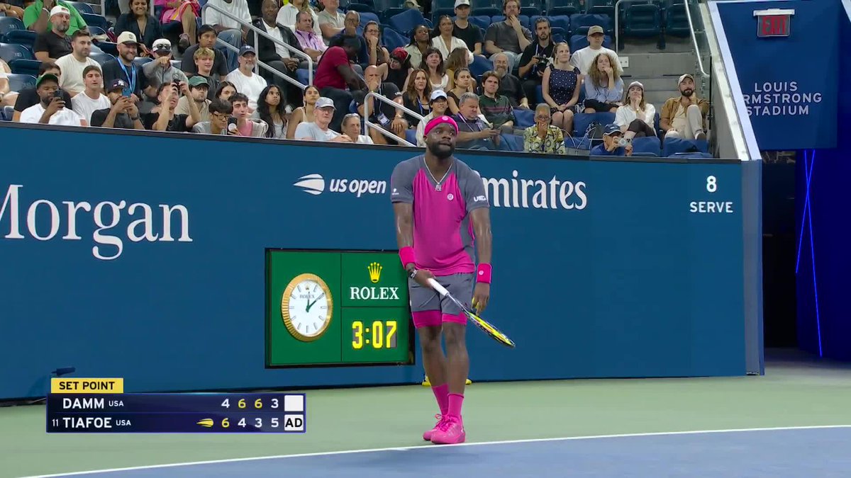 Going the distance! Frances Tiafoe forces a fifth set vs Martin Damm.