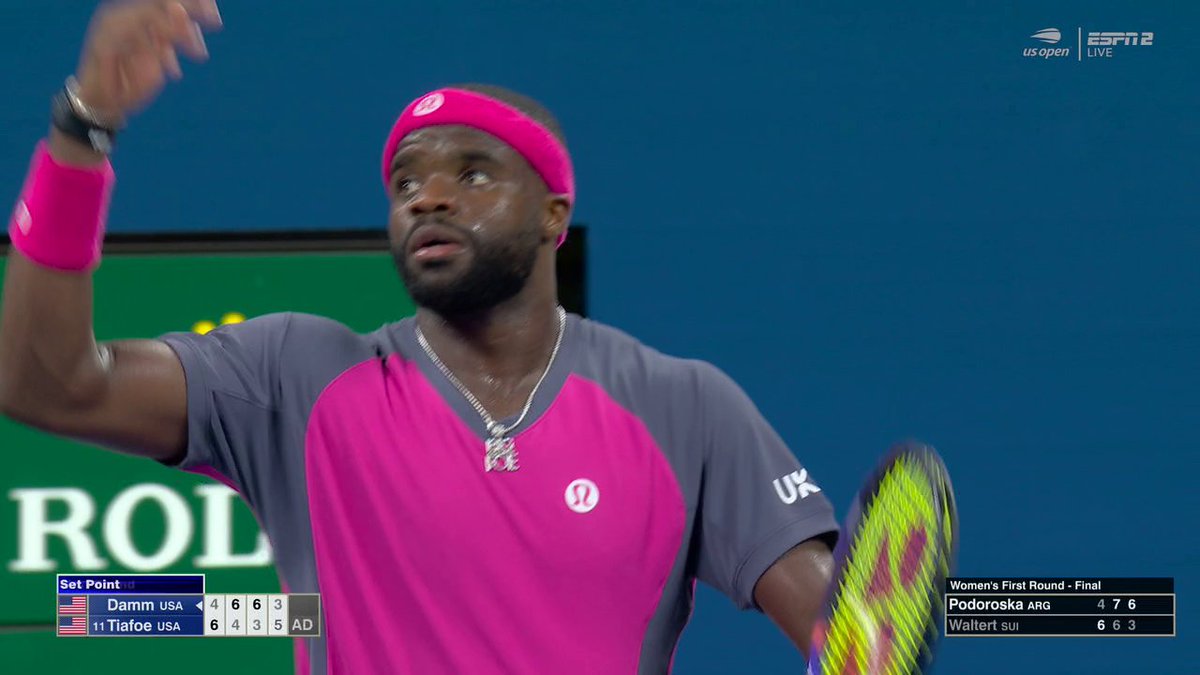 FRANCES TIAFOE SAID WE’RE GOING THE DISTANCE 😤🔥 Watch the fifth set on ESPN2 and the ESPN App!