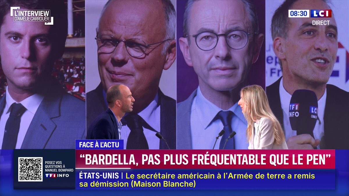 ▶️ Présidentielle 2027 🗣️ "Ma volonté c'est de battre le RN, si possible en faisant en sorte d'ouvrir une nouvelle page de l'histoire de France", assure Manuel Bompard 📺 L'interview d'Amélie Carrouër