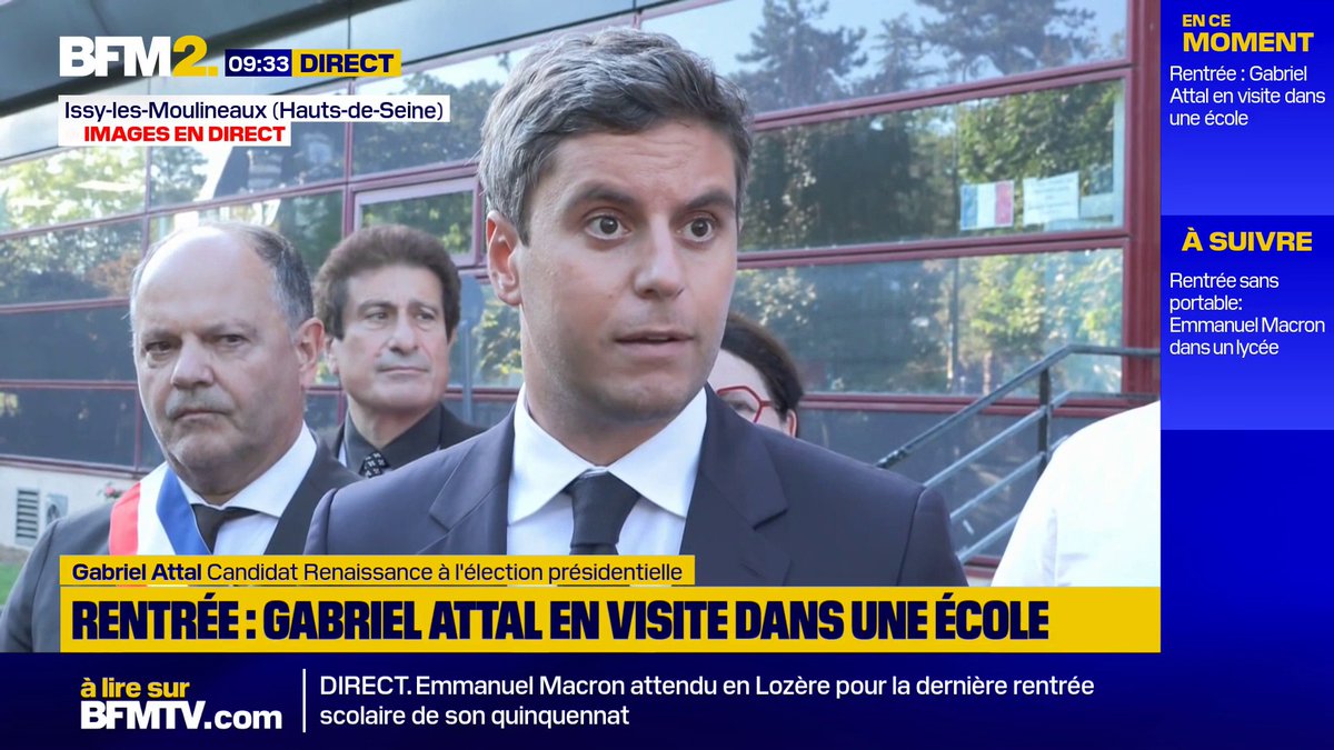 💬 "Une femme majeure qui décide en conscience de porter le voile ne menace pas la République" Gabriel Attal se dit en "radical désaccord" avec la proposition du RN de sanctionner le port du voile dans l'espace public #BFM2