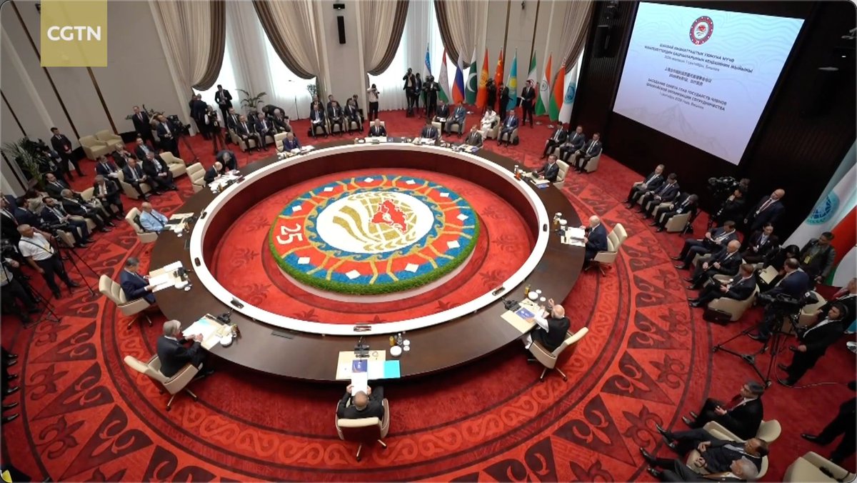 Chinese President #XiJinping attends SCO summit in Bishkek #SCO2026