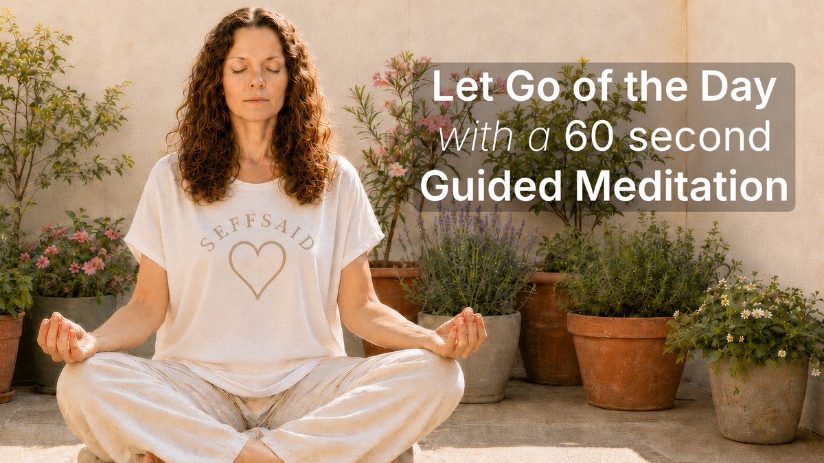 Take 60 seconds to let go of the day and bring your attention back to the present moment with this guided meditation. Perfect for the end of a stressful day or whenever you need a moment of calm. The script, narration and music were all created and produced in-house by SEFFSAID.
