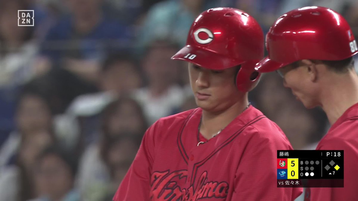 鮮やかに右方向 佐々木泰 5点目のタイムリー 低めナックルカーブを捉えた ⚾️中日×広島 #carp