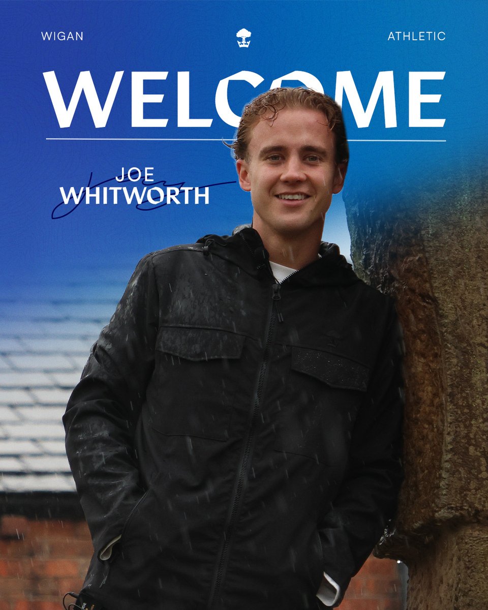 ✍️ We are delighted to announce the signing of goalkeeper Joe Whitworth from Premier League side Crystal Palace on a three-year deal. Welcome to Latics, Joe! 💙