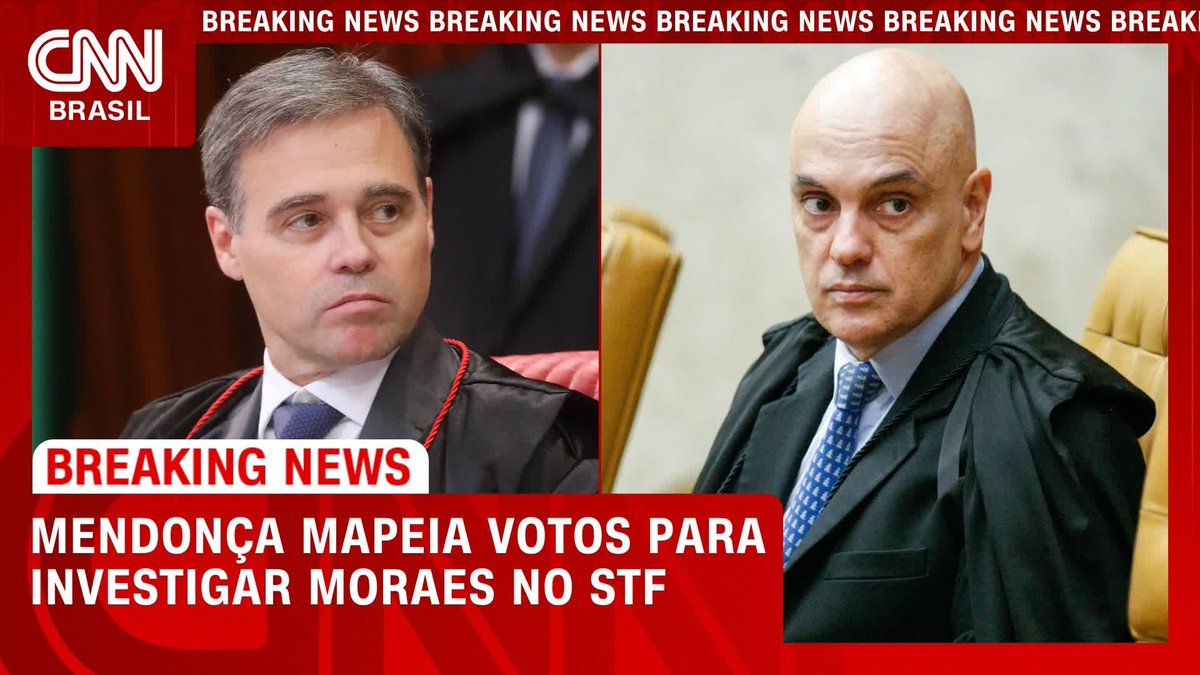 Mendonça mapeia votos para investigar Moraes no STF; Assista #LiveCNNBrasil