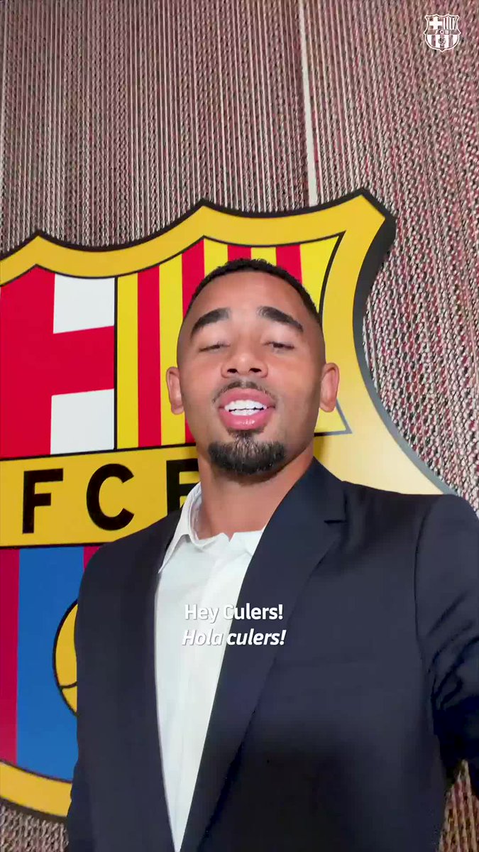 ๐ Gabriel Jesusโ first words as a Barรงa player.