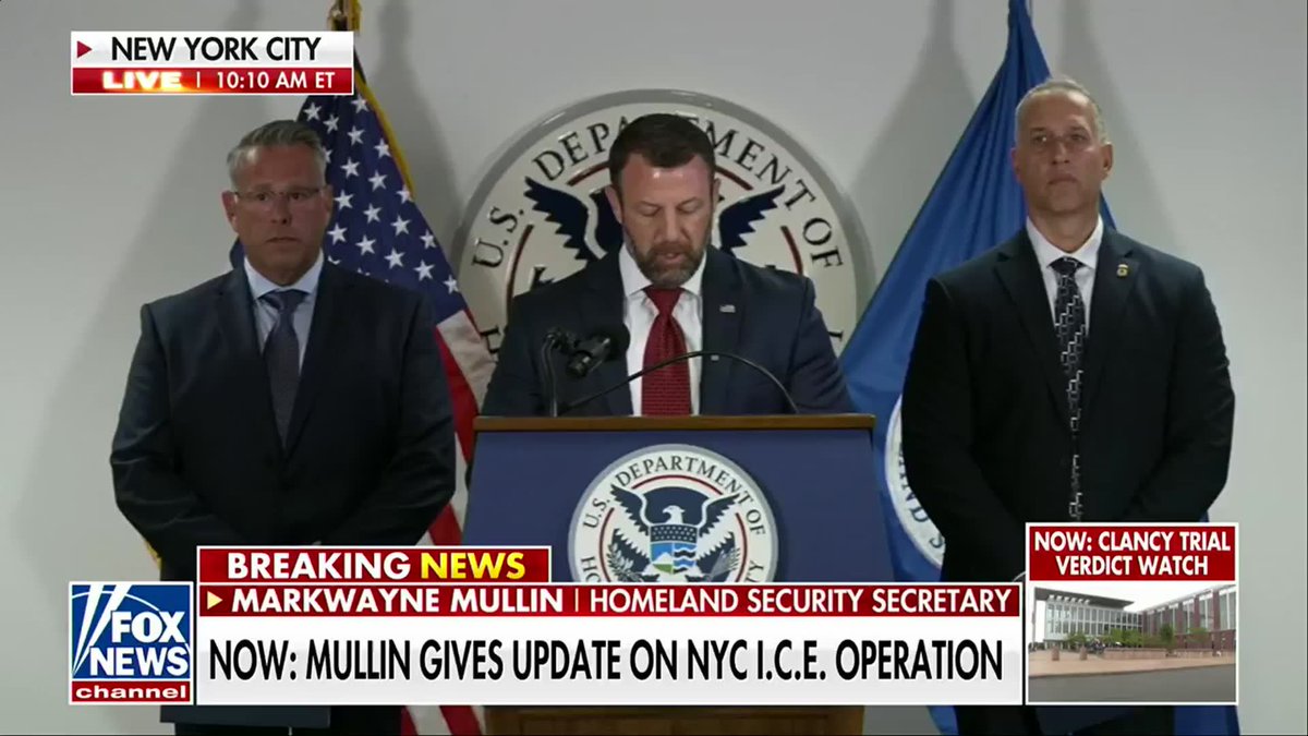 "There's a special place in hell for those individuals!" DHS Secretary Markwayne Mullin says Operation Rotten Apple has taken more than 2,100 criminals off the streets over the last 30 days across New York. He calls them the "worst of the worst," saying the arrests include gang members, rapists, murderers, and child predators.