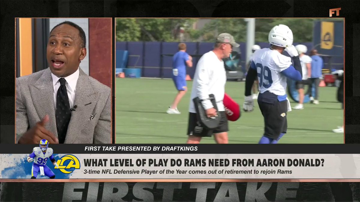 “Aaron Donald doesn’t have to be great. … All the brother has to be is good.” Stephen A Smith believes Aaron Donald and the LA Rams could be unstoppable 👀