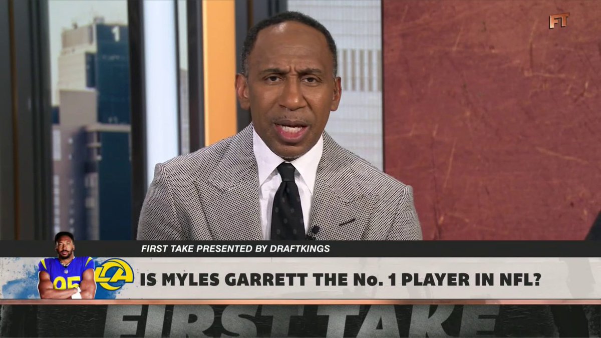 "How could [Myles Garrett] not be? He’s the unanimous Defensive Player of the Year.” Stephen A Smith reacts to Myles Garrett being ranked the No. 1 player in the NFL 👀