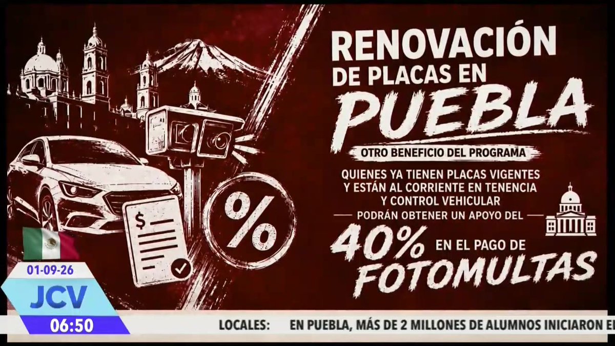 🚗 ¡Arranca "Ponte al Día" en #Puebla! Regulariza tu #auto con #placas de 2019 o anteriores. Obtén hasta 73% de #descuento en #adeudos, 100% en trámites de #placas y 40% en #fotomultas. Revisa tu tarifa en ¡Vigente al 30 de nov! Información: Belén.