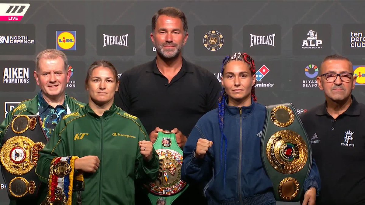 FACE OFF 👀 Katie Taylor vs Flora Pili Undisputed Super Lightweight Championship 👑 #TaylorPili