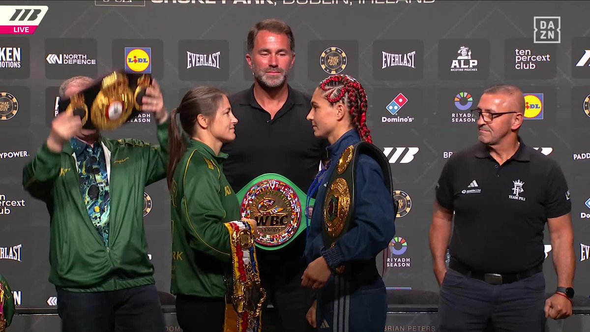 The FIRST Face-Off of fight week! 🇮🇪 Katie Taylor vs Flora Pili 🇫🇷 #TaylorPili | Sept 5 | Live on DAZN ▪️