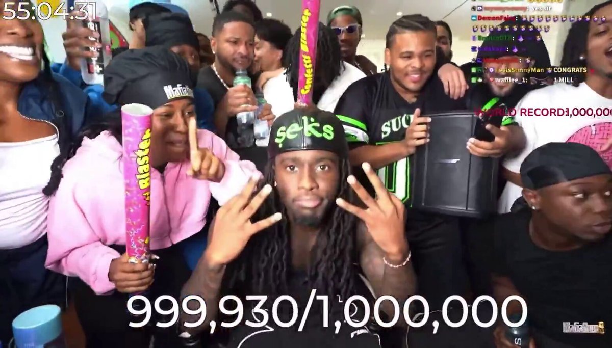 Kai Cenat started his infamous Mafiathon 3 exactly one year ago today, surpassing an astonishing 1,000,000 Twitch subscribers during the event