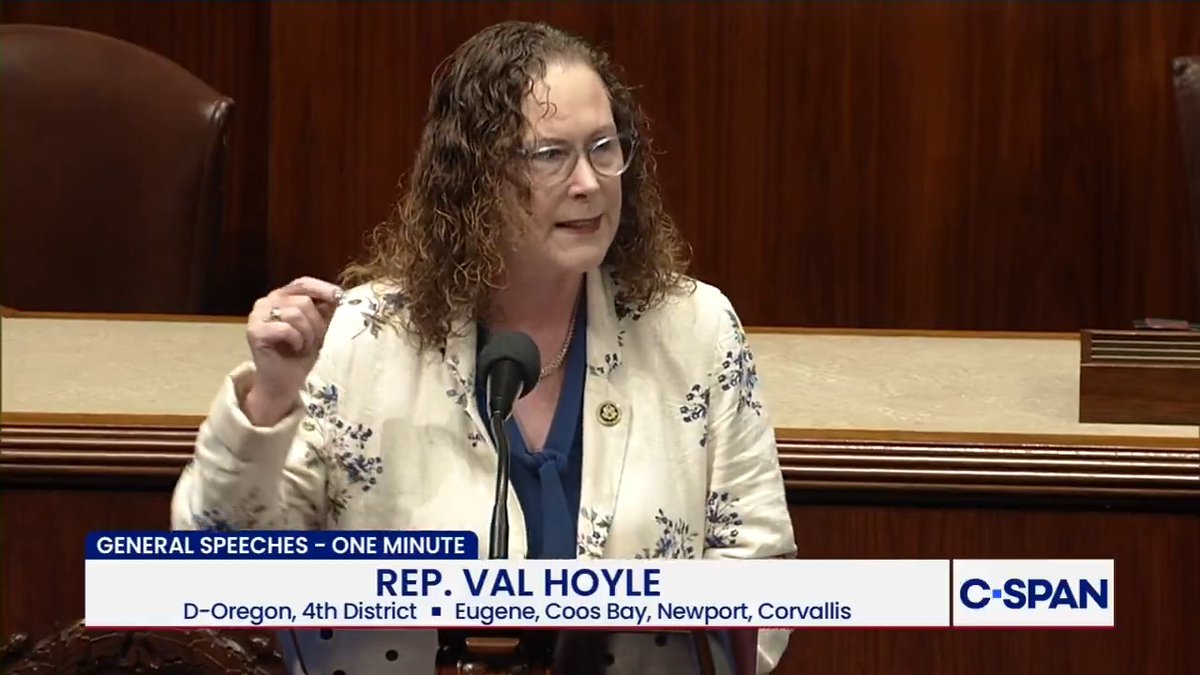 .Representative Val Hoyle (D-OR) condemns Trump's mail-in voting agenda: "To allowing every eligible citizen to vote... Where are my colleagues? History will not judge this cowardice well. Where the hell are you, stand up, uphold the constitution, you took a damn oath."