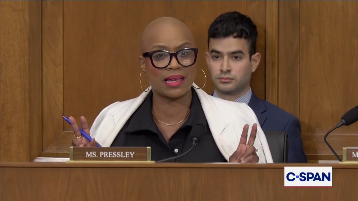 .Congresswoman Ayanna Pressley (D-MA) on the Great Replacement Theory: "It is a far-right, white supremacist ideology that far too many Republicans believe is real... It often relies on invasion rhetoric... by portraying Black and Brown families as an invading force."